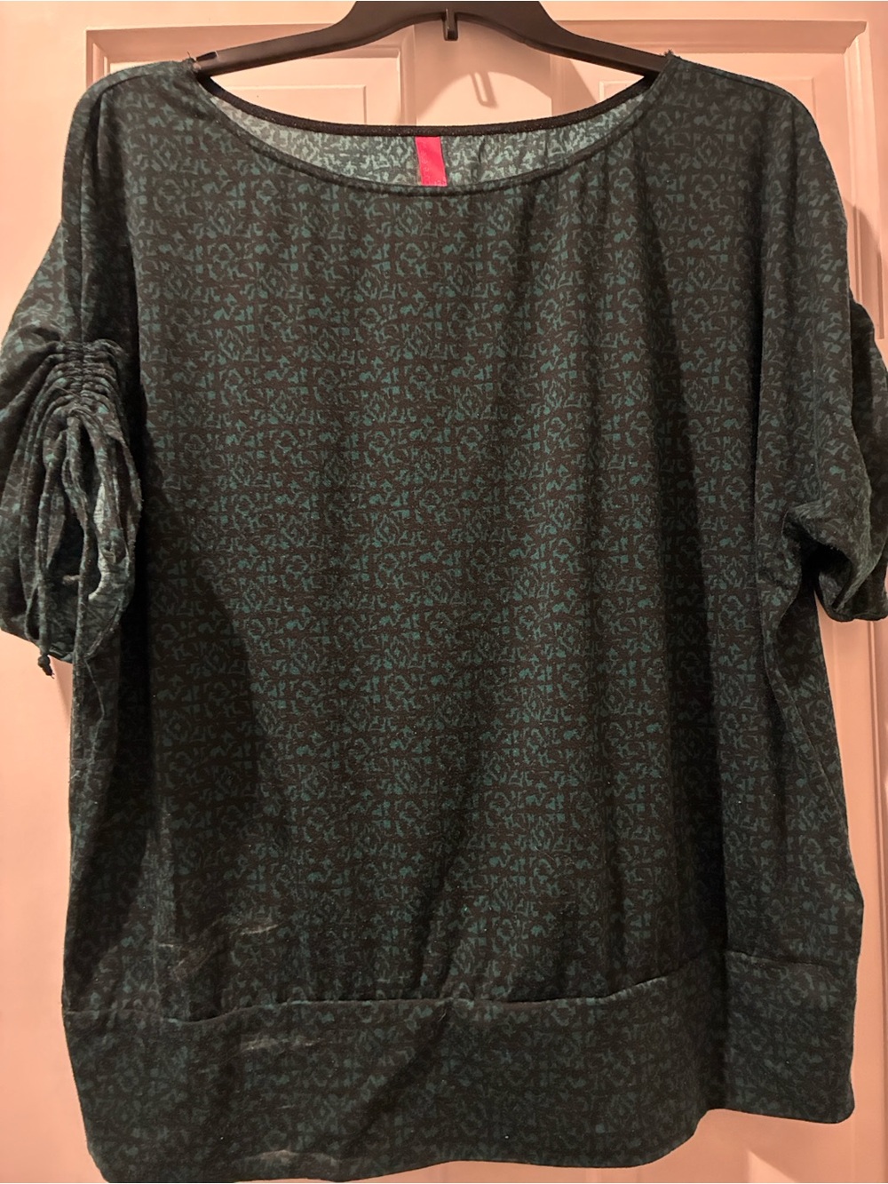 Pure Energy Teal and Black Short Sleeve Tunic